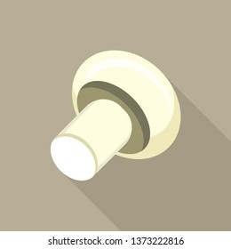 Champignon mushroom icon. Flat illustration of champignon mushroom vector icon for web design