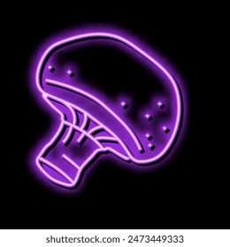 champignon mushroom neon light sign vector. champignon mushroom illustration