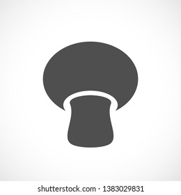 Champignon mushroom vector icon isolated on white background