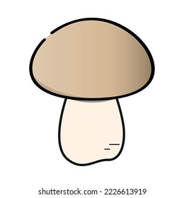 Champignon mushroom vector illustration icon cartoon style