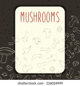 Champignon mushrooms menu design