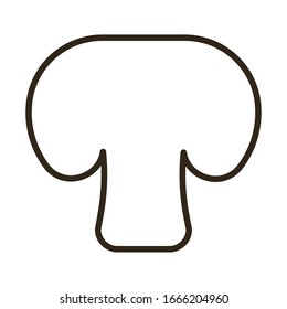 champignon on white background, line style icon vector illustration design