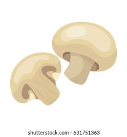 Champignon.BBQ single icon in cartoon style vector symbol stock illustration web.