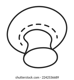 Champignon vector icon.Outline vector icon isolated on white background champignon .
