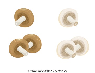 champignon. vector simple illustration