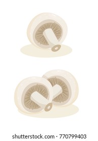 champignon. vector simple illustration