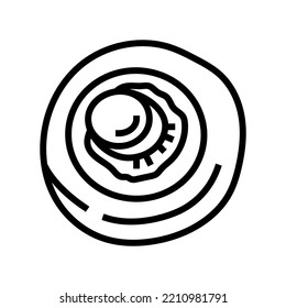 champignon white mushroom line icon vector. champignon white mushroom sign. isolated contour symbol black illustration