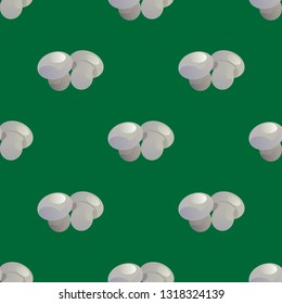 Champignons mushroom seamless pattern vector illustration