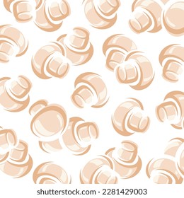 Champignons pattern background set. Collection icon champignon. Vector