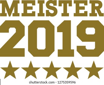 Champion 2019 golden stars german
