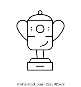 champion award golf tournament line icon vector. champion award golf tournament sign. isolated contour symbol black illustration