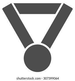 Champion award icon. Vector style is flat symbols, gray color, rounded angles, white background.