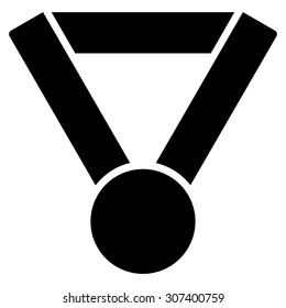 Champion award icon. Vector style is flat symbols, black color, rounded angles, white background.