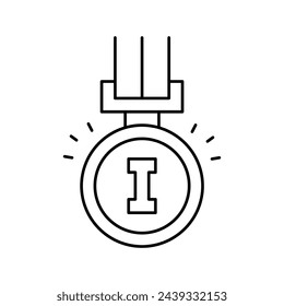 champion award line icon vector. champion award sign. isolated contour symbol black illustration