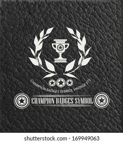 Champion badge symbol,vector