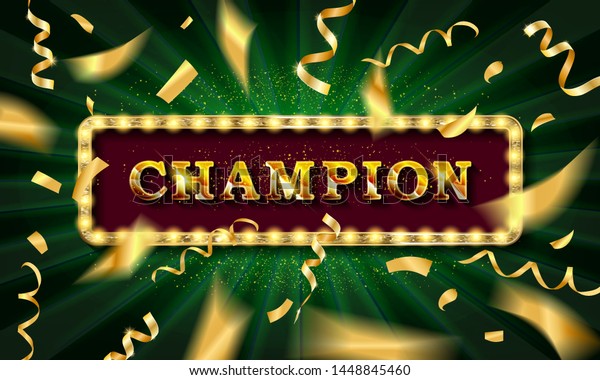 Champion Banner Congratulations Vintage Frame Stock 1448845460