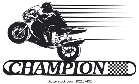 champion banner with super bike