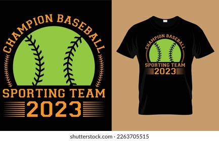 Champion baseball sporting team t-shirt