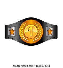 Champion belt box award sport icon flat web sign symbol logo label svg