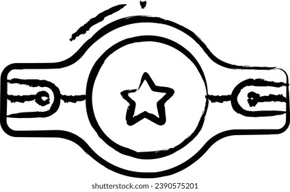 Champion Belt hand drawn vector illustrations