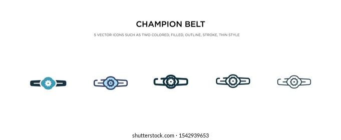 champion belt icon in different style vector illustration. two colored and black champion belt vector icons designed in filled, outline, line and stroke style can be used for web, mobile, ui