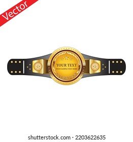 Champion belt isolated on white background, champion belt vector illustration