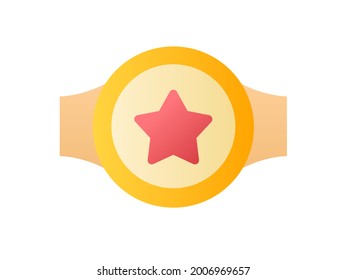 champion belt single isolated icon with smooth style