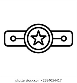 champion belt, Success and Growth Editable Icon
