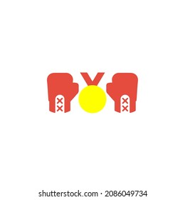 Plantilla de diseño del logotipo de boxeo de campeón