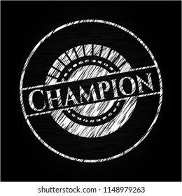 Champion with chalkboard texture