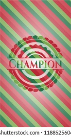 Champion christmas badge background.