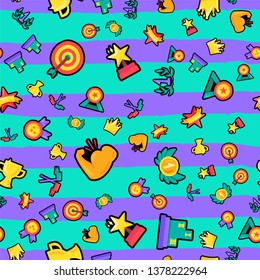 Champion color seamless vector pattern