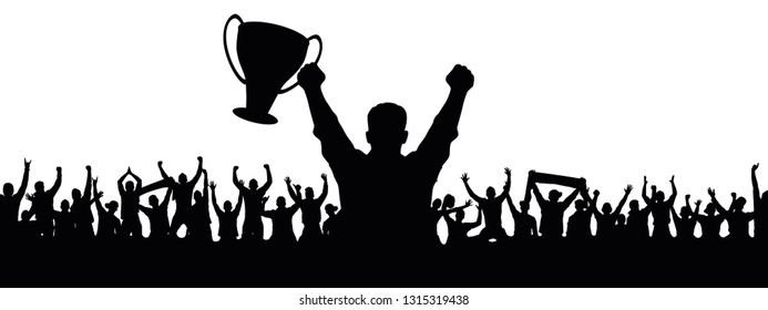 champion and crowd people