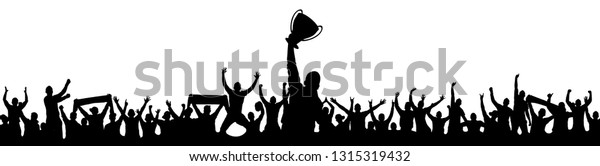 Champion Crowd People Stock Vector (Royalty Free) 1315319432 | Shutterstock