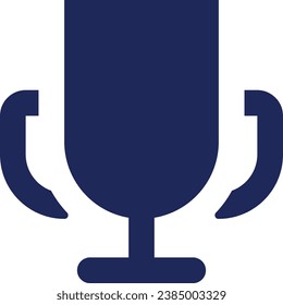 Champion cup black glyph ui icon. Winner award. Victory in tournament User interface design. Silhouette symbol on white space. Solid pictogram for web, mobile. Isolated vector illustration