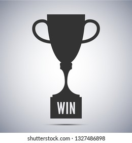 champion cup black icon isolated