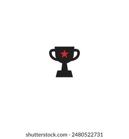 Champion cup icon flat vector design
