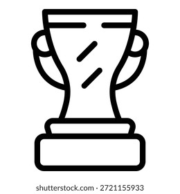 Icono de la Copa Campeón. Icono de Vector de la taza del campeón del contorno para el Diseño web aislado en el fondo blanco