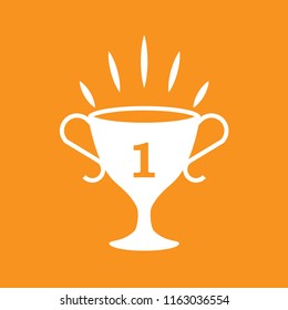 Champion cup icon, stock vector illustration, EPS10.