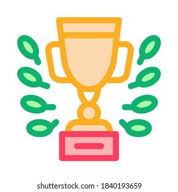 Champion Cup Icon Vector. Outline Champion Cup Sign. Isolated Contour Symbol Illustration