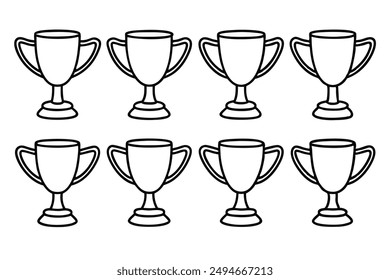 Champion cup line art artistic award depiction