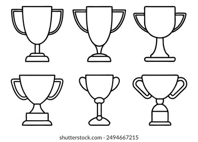 Champion cup line art beautiful champion design
