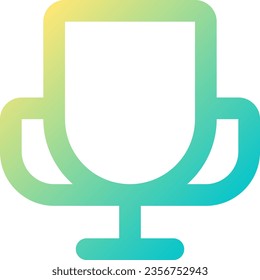 Champion cup pixel perfect gradient linear ui icon. Winner award. Victory in tournament Line color user interface symbol. Modern style pictogram. Vector isolated outline illustration