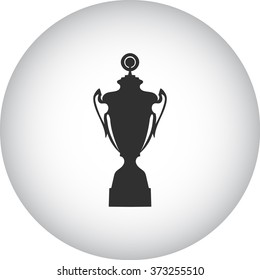 Champion cup simple icon on colorful background