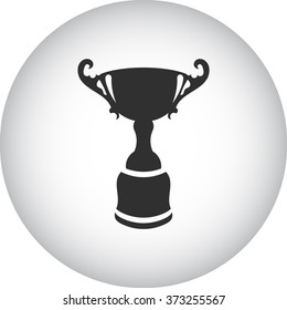 Champion cup simple icon on colorful background