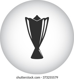 Champion cup simple icon on colorful background