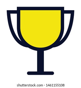 Champion Cup. Simple Vector Color Icon.