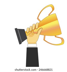 Champion cup in vector
