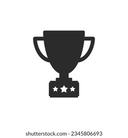 champion cup. victory symbol vector illustration. top ranking trophy.