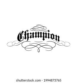 Vector de tipografía de diseño de campeón